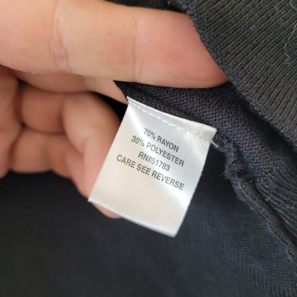 Maurices Cropped Black Half Cardigan Sweater Modest Coverup Y2K Formal Medium - Picture 9 of 9